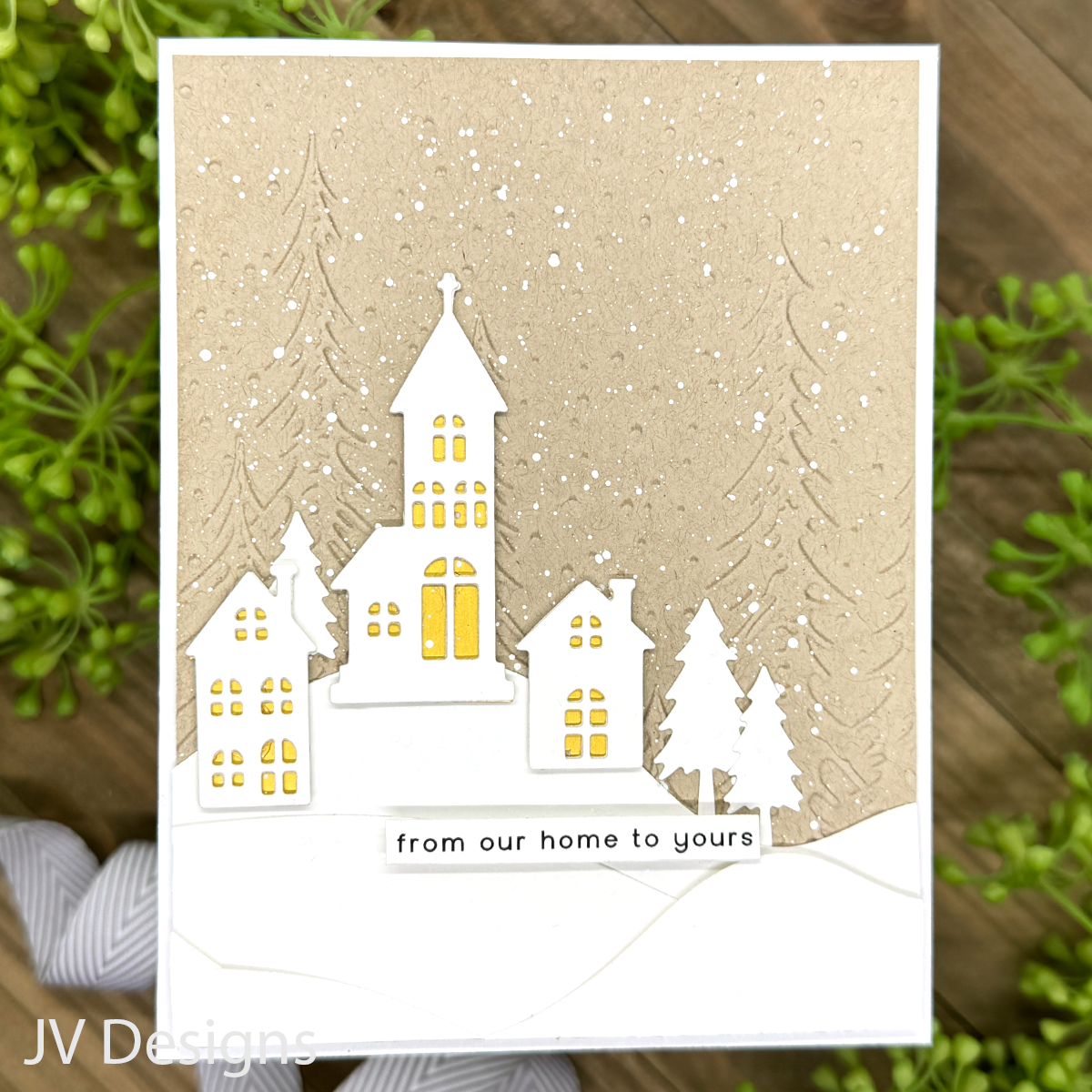 Simon Says Stamp – Winter Village card + YouTube Tutorial!